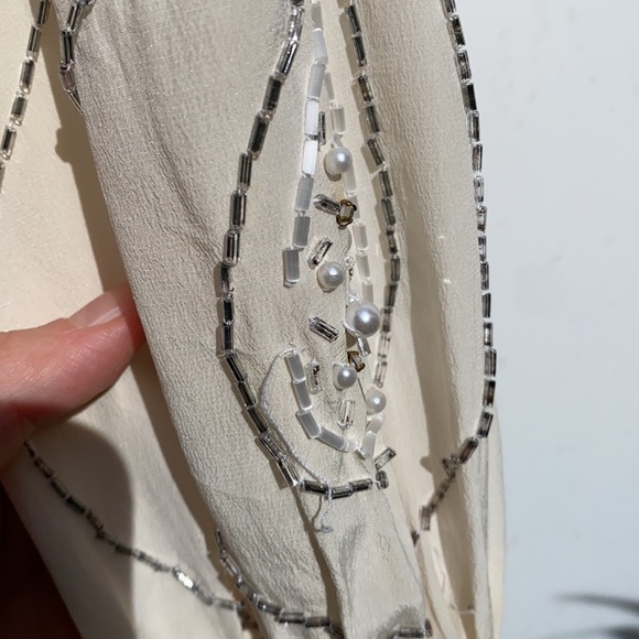 100%Pure Silk Argenti Notte Beaded Blouse M - Picture 2 of 9